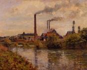 卡米耶 毕沙罗 : Factory at Pontoise